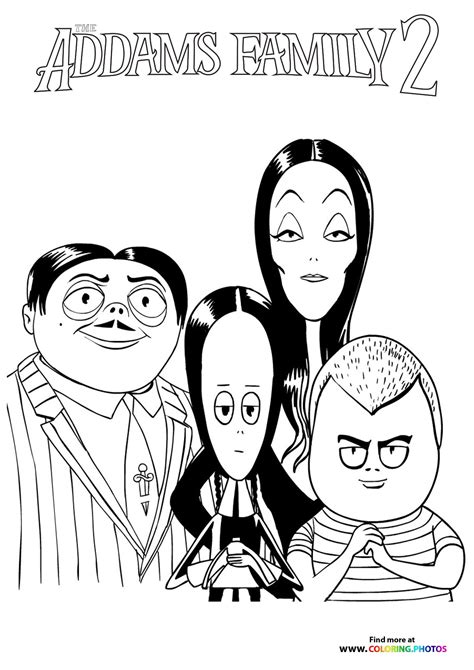 printable addams family coloring pages